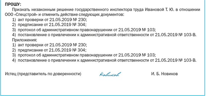 Готовим жалобу на предписание ГИТ в порядке подчиненности