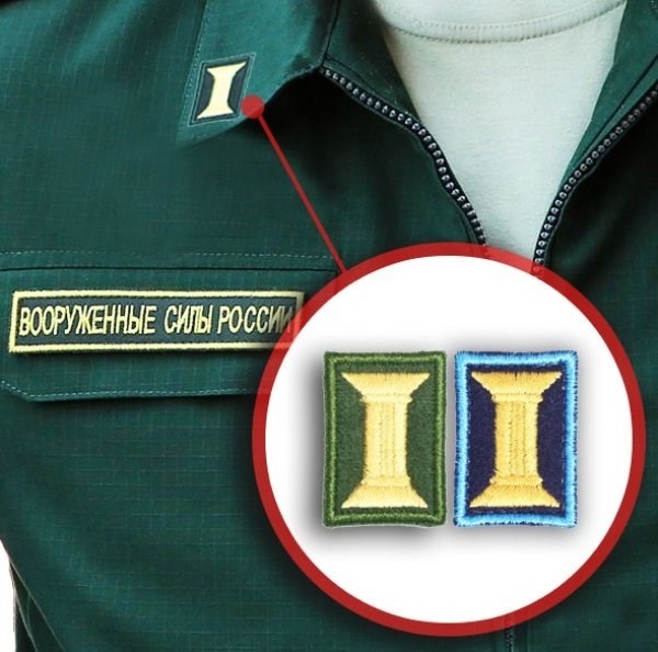 Ношение нарукавных военных знаков на форменной одежде